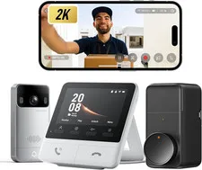 Video Doorbell Camera Wireless with Monitor with Lock Pro, No Subscription, 4.3