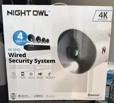 Night Owl 8 Channel 4K Bluetooth DVR 1TB HD 4 Wired UHD Camera