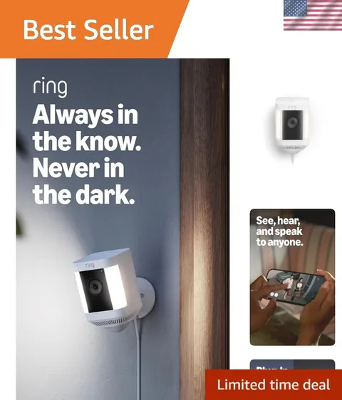 Spotlight Cam Plus, Plug-In newest model, Home or business security with HD v...