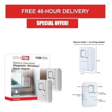 UltraPro Personal Security Window and Door Alarm - 2 Pack - 120dB