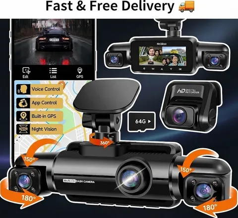 Mejor Camara De Seguridad FHD 1080P Para Carros De 360° Cámara De 4 Canales