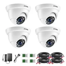4 Pack 2MP 1080p HD-TVI Dome Outdoor Indoor, 1920TVL