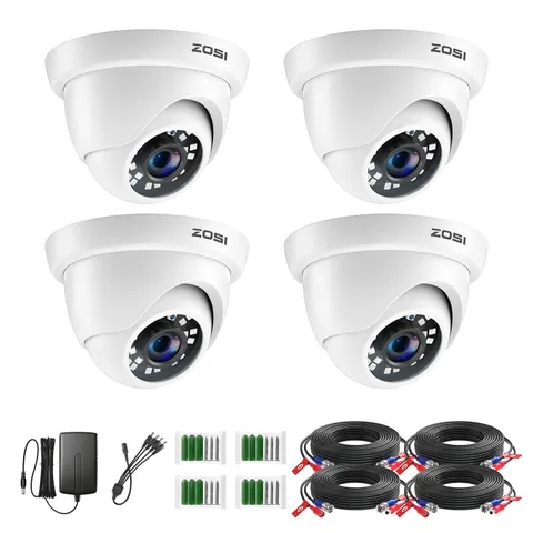 4 Pack 2MP 1080p HD-TVI Dome Outdoor Indoor, 1920TVL
