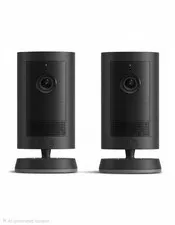 2x Ring Outdoor Cam Plus Battery 2K HD Smart Security Camera - Black