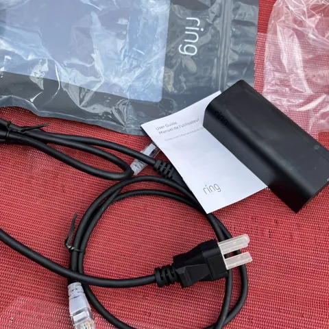 Ring Single Port Power over Ethernet PoE Adapter With Cables - Black@3