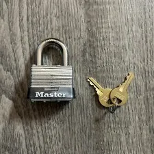 QTY 2 Master Lock 1-3/4" Steel Body 4-Pin Cylinder Padlock Universal Pin 1UP