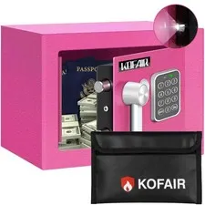 Safe Box for Home Safe (0.23 Cubic Feet) with Fireproof Bag, Personal for Mon...