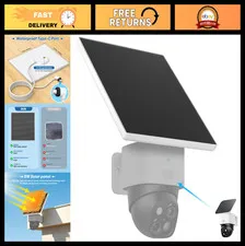 5W Solar Panel for Security Cameras, High Output Replacement, IP65 Weatherproof,