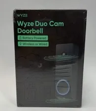 Wyze Wireless Duo Cam Doorbell, Battery,  2 Cameras, 2-Way Audio, Night Vision