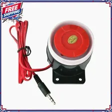 12V Wired Alarm Siren Horn 105dB Loud Indoor Home Security Alert Sound System