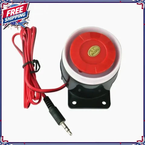 12V Wired Alarm Siren Horn 105dB Loud Indoor Home Security Alert Sound System