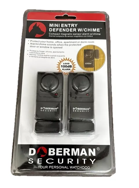 New Window Security Mini Entry Defender W/Chime SE-0129 Factory Sealed Doberman