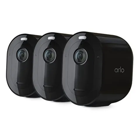 Pro 5S - Wireless Security Camera 2K HDR - | Wireless Outdoor, 3 Cameras Black
