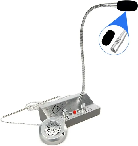 Window Intercom Window Speaker Two Way Intercom Speaker with Mute Function Ticke