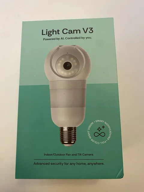 NEW Luna Light Bulb Security Cam 2K 2.4GHz WiFi Indoor-Outdoor Home Surveillance