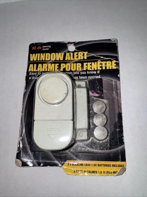 Window Alert Alarm 90db Piercing Sound Door Window Cabinet Battery Operated X2