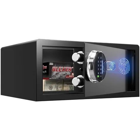 Biometric Fingerprint Lock Box with LED Light - Silent Mode
