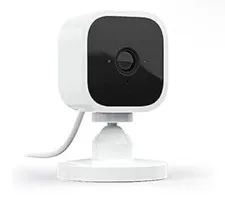 Blink Mini Compact indoor plug-in smart security camera 1080p HD, New