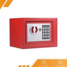 Small Safe Box Security Home Safe Box - Red