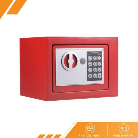 Small Safe Box Security Home Safe Box - Red