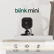 Blink Mini Indoor Security Camera 1080p HD Night Vision Alexa Black