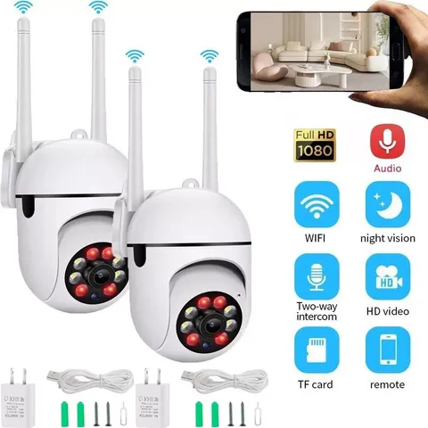 2-Pack Wireless 5G WiFi Security Camera System Smart Outdoor Night Vision 1080P