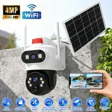 Solar Security Cameras Wireless Outdoor Pan & Tilt Night Vision Surveillance Cam