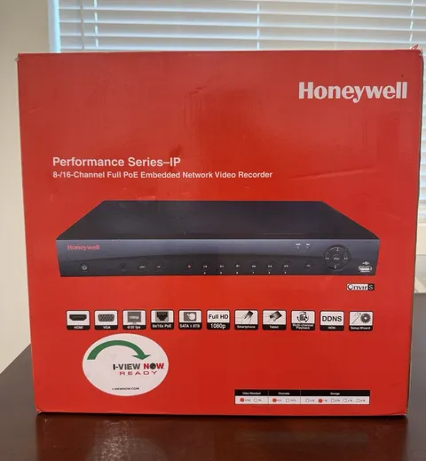 Honeywell Performance Series-IP 8/16-CH Full PoE NVR 8TB 1080p HDMI/VGA