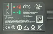 Ring Rechargeable Video Door Bell Lithium-ion Battery Model No. V4 3.65V 640mah
