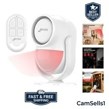 125dB Motion Sensor Alarm, Wireless Indoor PIR Motion Detector with 328ft Rem...