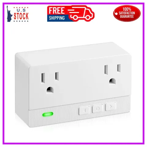Power Failure Alarm 2 Socket 110dB Siren LED Alert for Freezer Refrigerator GFI