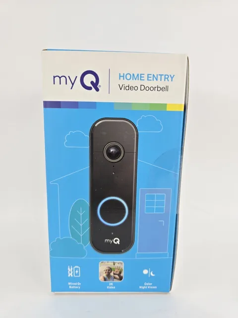 Chamberlain myQ Smart Video Doorbell Wired/Wireless Wi-Fi Black - New - Sealed