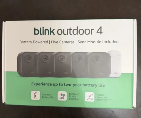 Blink Outdoor 4 (4th Gen) 5 Camera Wireless HD Home Security System Kit NEW