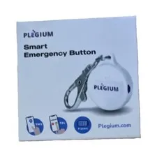 Plegium Smart Emergency Button SEB-ENG-WH White Silent Alarm GPS Keyring