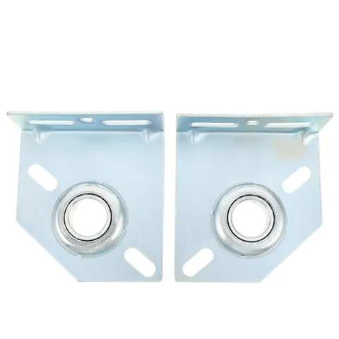 2Pcs Durable Garage Door Torsion Spring Center Bearing Brackets Steel Silver