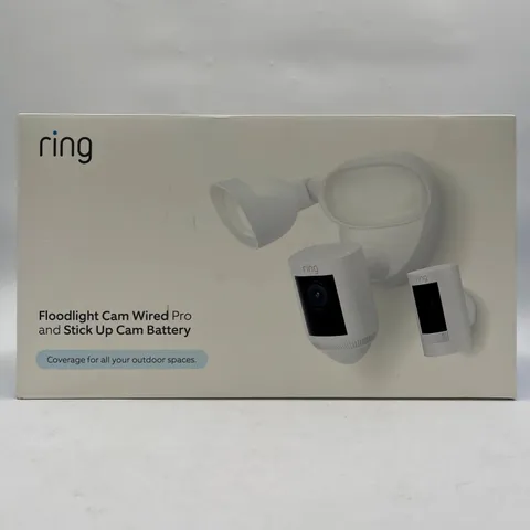 New Ring Floodlight Cam Wired Pro and Stick Up Cam Battery Home Security System
