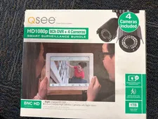 Q See Smart Security Bundle-HD1080p -8CH  DVR 4 Cameras QTH84-4DF