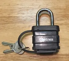 CHATEAU® PAD LOCK W/ WEATHER RESISTANT COVER - 2 KEYS - VINTAGE