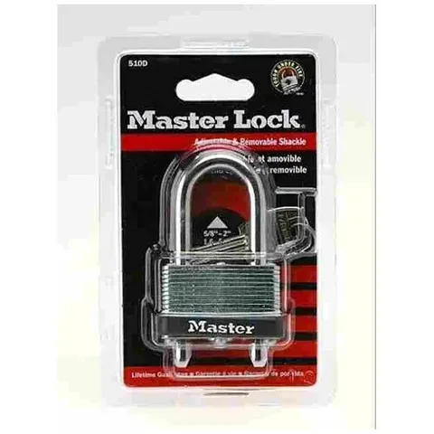 Master Lock 510D Warded Steel Padlock, 1-3/4"