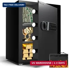 Safe Box, Home Money Cabinet Safe for Cash Office, Digital Keypad, 2.0 Cuft
