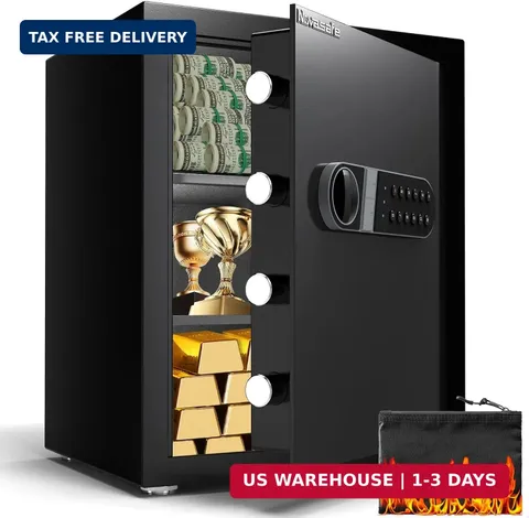 Safe Box, Home Money Cabinet Safe for Cash Office, Digital Keypad, 2.0 Cuft