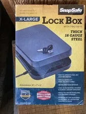 SnapSafe Lock Box Lock 10x7x2 XLarge TSA App. New in box sealed