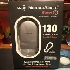 Maxxm Personal Safety Alarm 130 DB SOS Alert with LED Light New Sealed