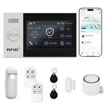 Wireless Home Security Alarm System | 4.3" Touch Screen | GSM/4G+WiFi | DIY Sens