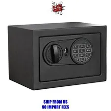 Pen + Gear Small Digital Safe with Electronic Lock and Backup Key in Black Model
