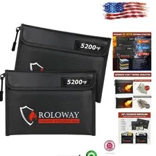 Ultimate Heat Insulated Fireproof Bag - Durable Silicone, Emergency Ready 2-Pack