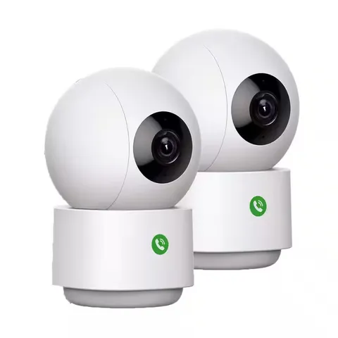 4MP Indoor Security Camera Series Vision 360 Smart Tracking Camera in White 2-Pa
