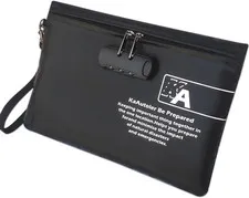 Fireproof Money Bag with Lock  Fireproof and Waterproof Cash Bag with Zipper Clo