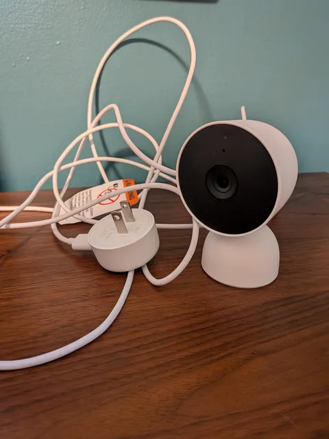 Google Nest Cam Wired Indoor Surveillance Camera - Snow 2nd Gen
