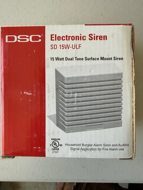 DSC Electronic Siren - SD 15W- 15 Watt Dual Tone Surface Mount Siren Security